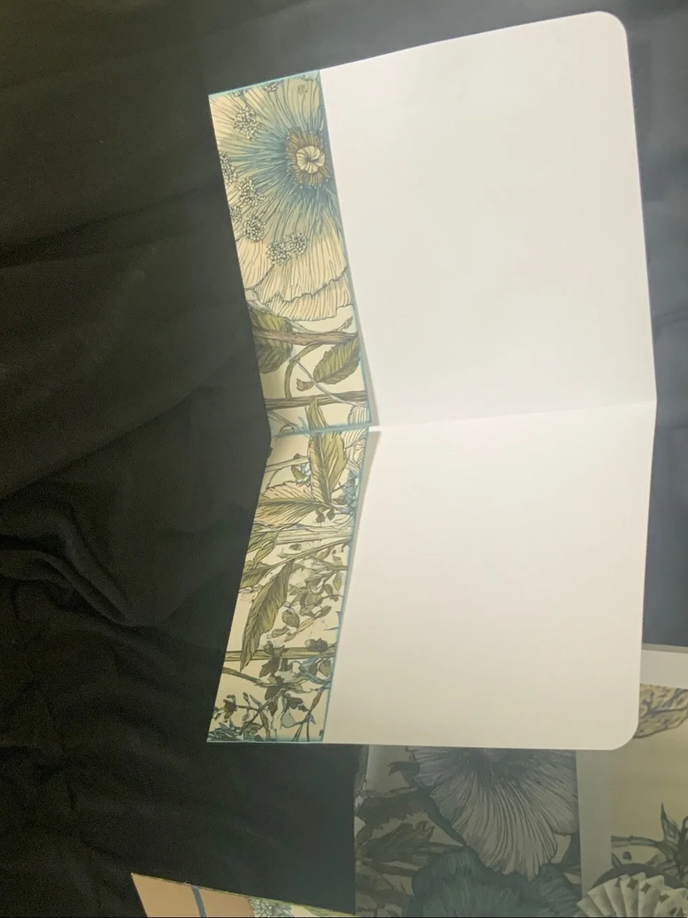 Floral Blue & Cream Stationery Set - Home Office Notebook Pack